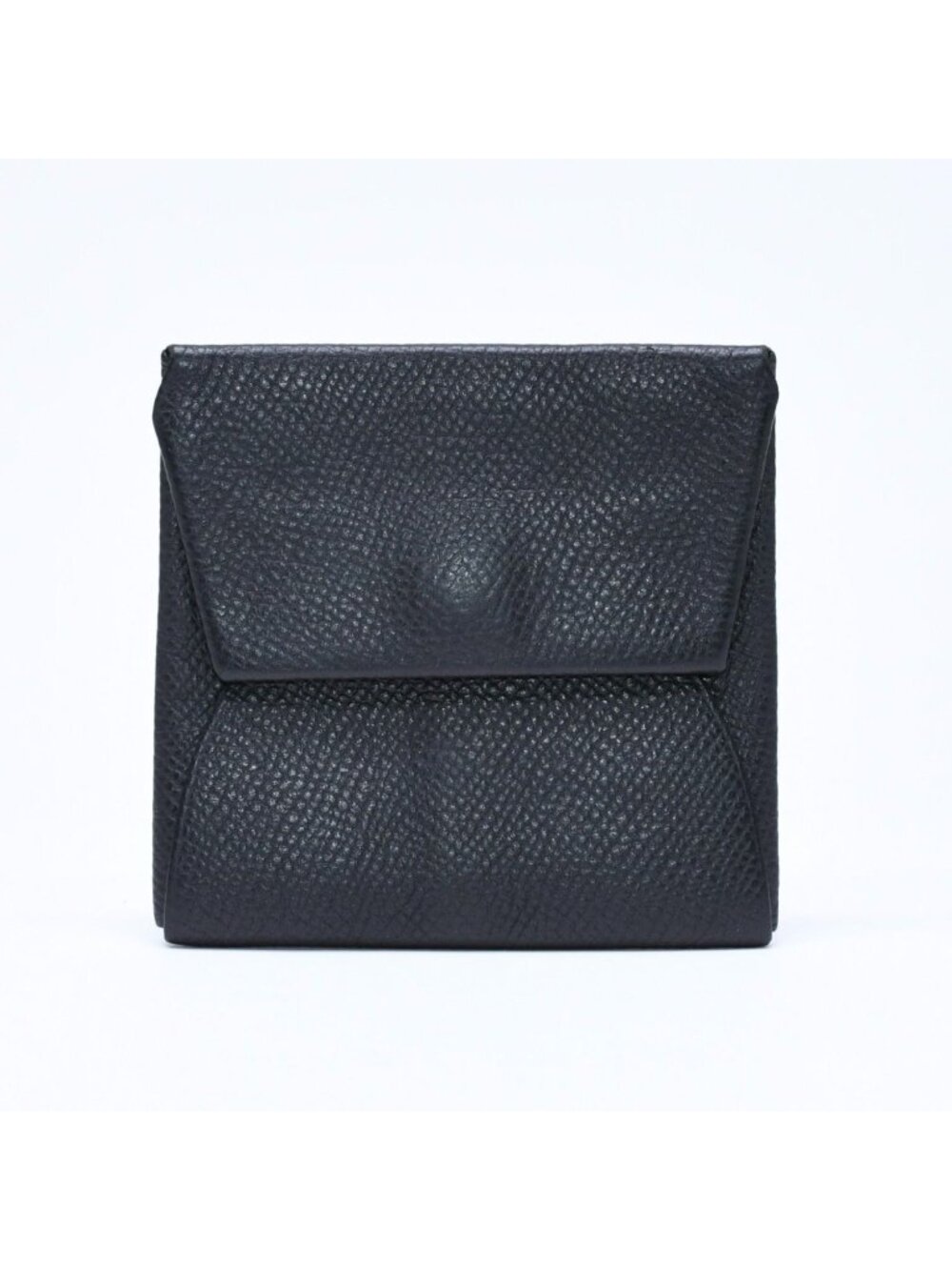 Hermes Wallet Coin Purse Bastia Veau Epsom Silver Black
